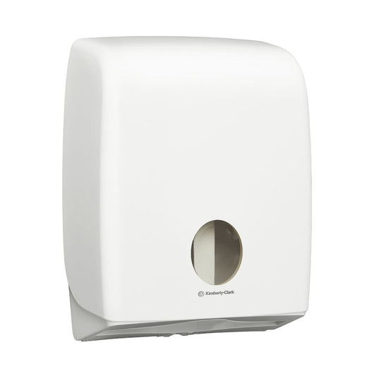 AQUARIUS 69900 Single Sheet Toilet Tissue Twin Dispenser, White Lockable ABS Plastic, Compatible with 4321 & 4322 Codes