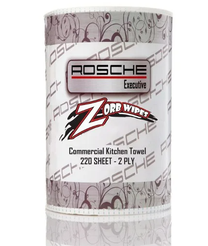 6309 Rosche 2ply Kitchen Towel 220's, 12/Ctn